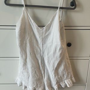 LA Hearts white romper